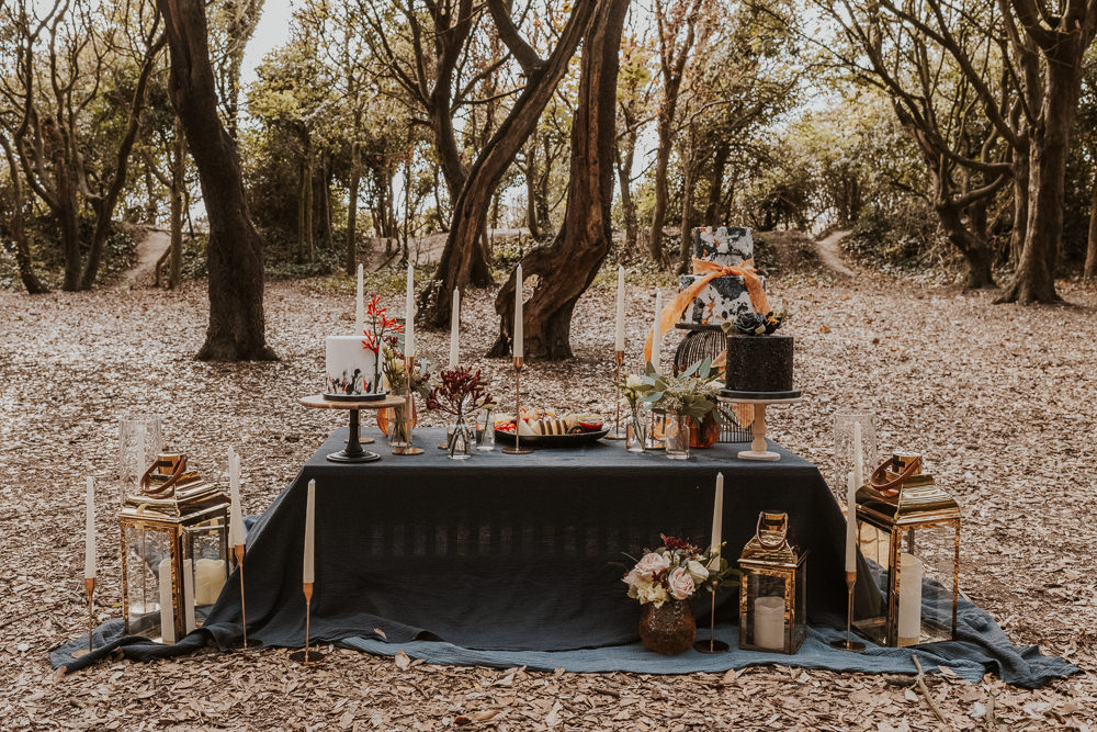 Table Tablescape Candles Flowers Outdoor Beach Wedding Ceremony Lauren Knuckey Photography