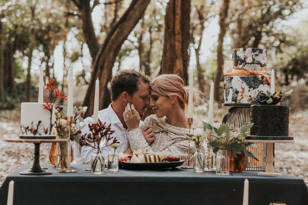 Table Tablescape Candles Flowers Outdoor Beach Wedding Ceremony Lauren Knuckey Photography