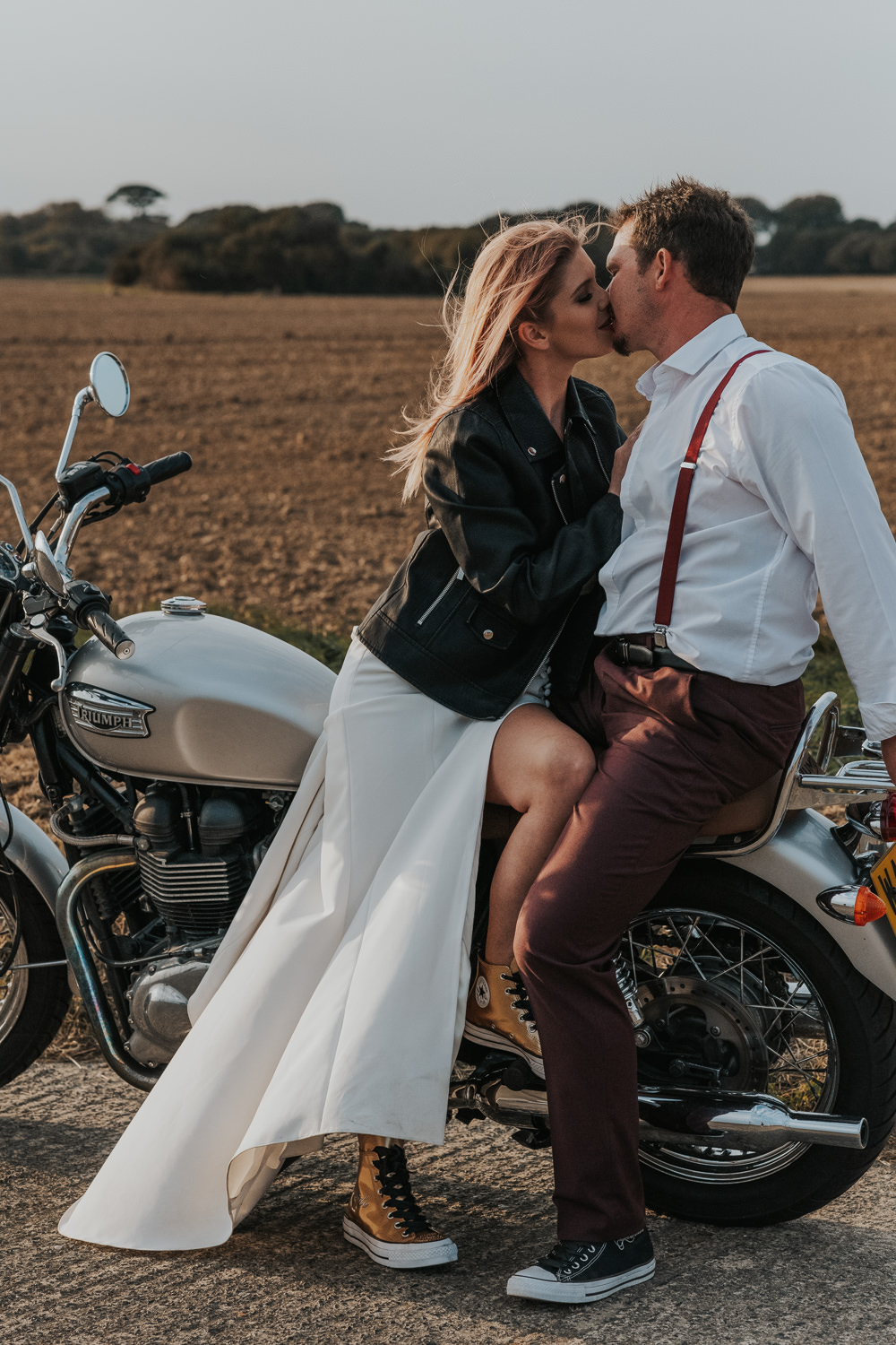 Motorbike Transport Outdoor Beach Wedding Ceremony Lauren Knuckey Photography