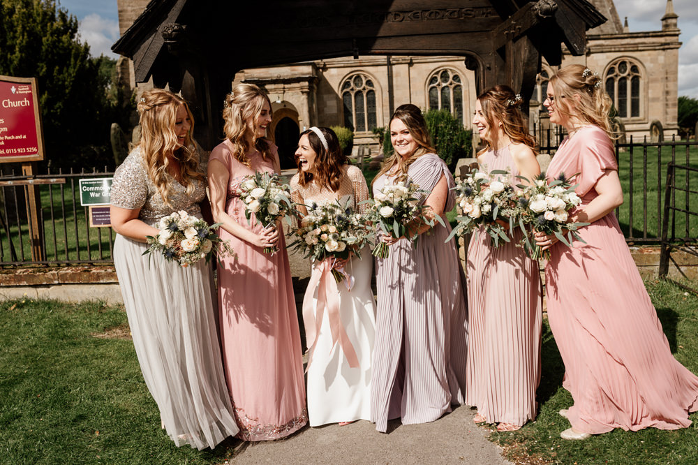 Mismatched Bridesmaids Bridesmaid Dress Dresses Pink Relaxed Tipi Wedding Twig and Vine Photography