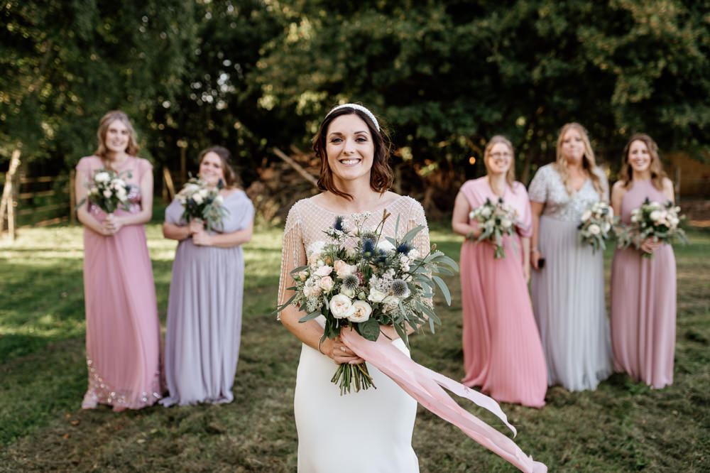 Mismatched Bridesmaids Bridesmaid Dress Dresses Pink Relaxed Tipi Wedding Twig and Vine Photography