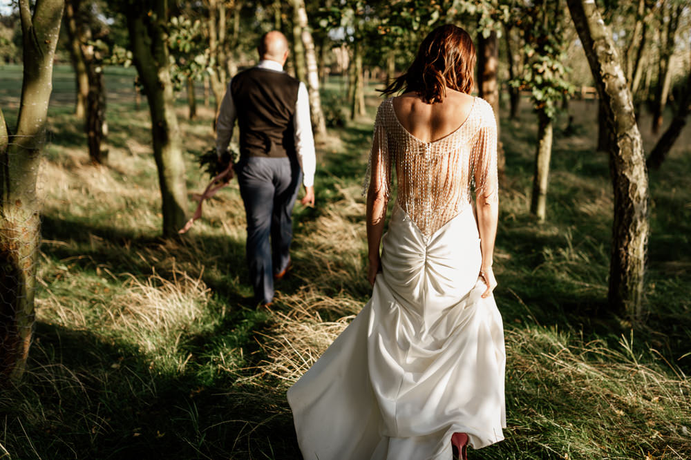 Dress Gown Bride Bridal Sottero and Midgley Beaded Fringe Back Relaxed Tipi Wedding Twig and Vine Photography