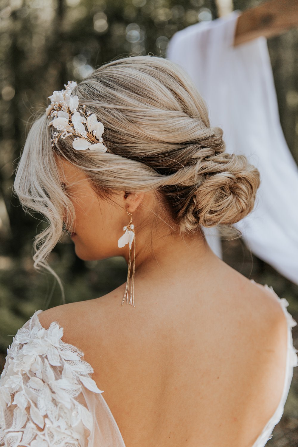 Bride Bridal Hair Style Up Do Sage Green Wedding Ideas Amy Cutliffe Photography