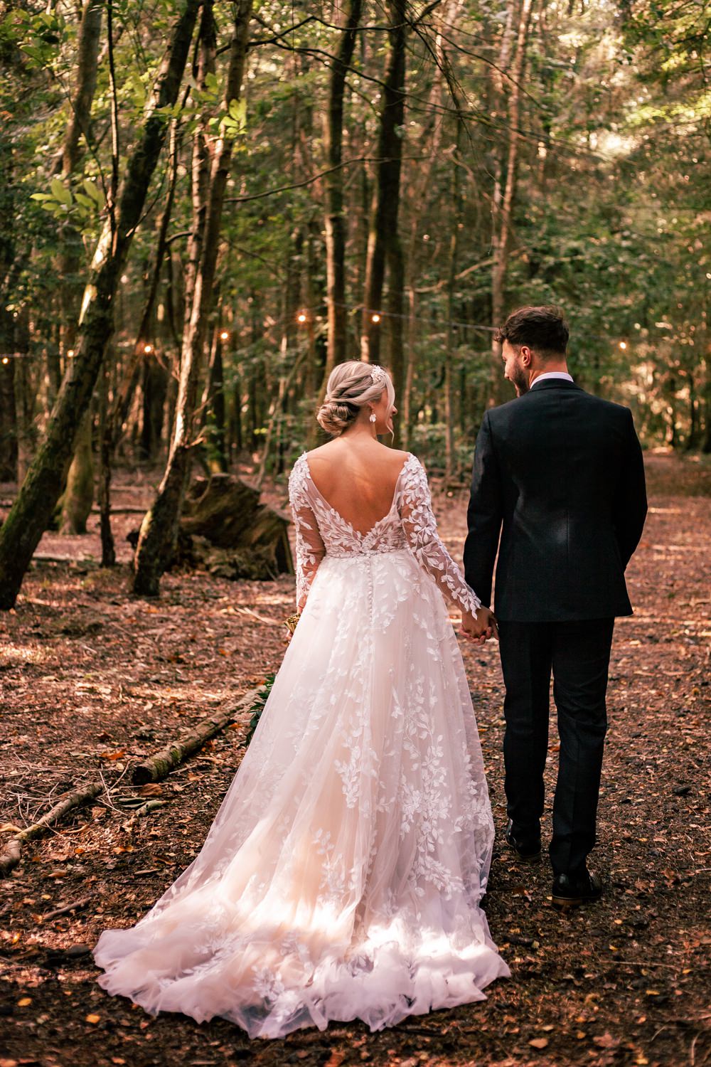 Dress Gown Bride Bridal Long Sleeves Train Sage Green Wedding Ideas Kristen Kate Photography