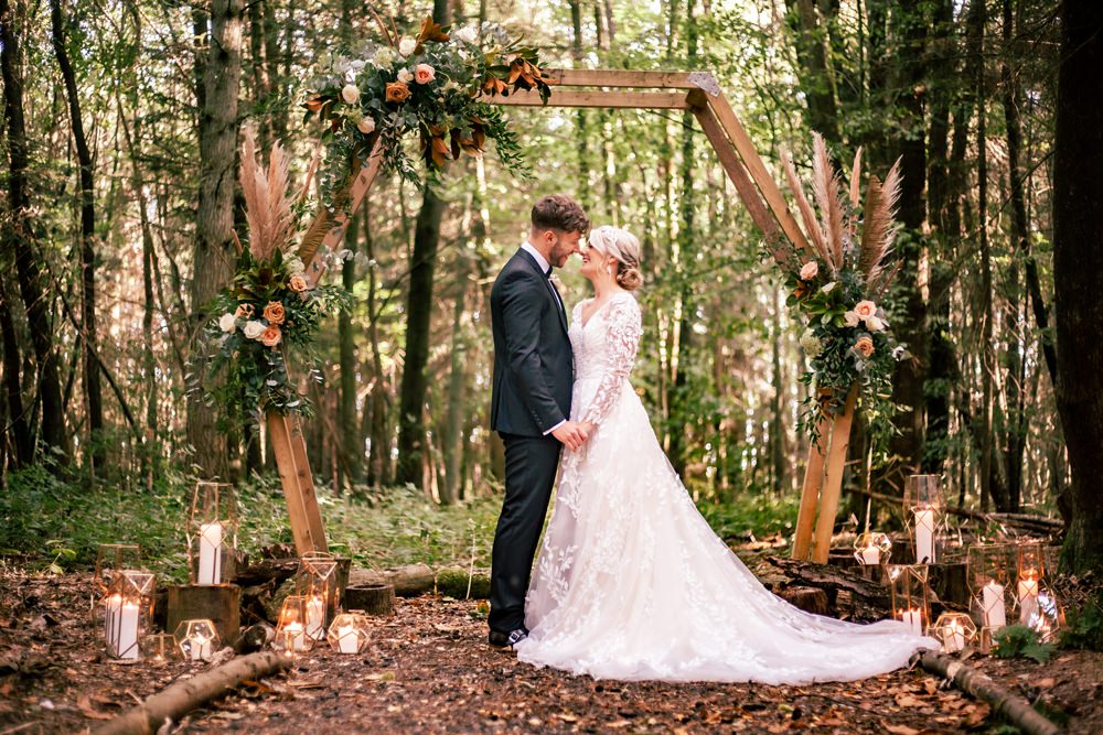 Sage Green Wedding Ideas Kristen Kate Photography Flower Arch Pampas Grass Decor Ceremony Aisle