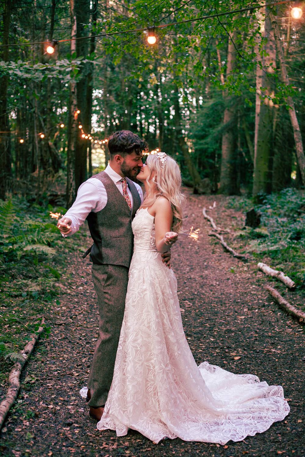 Sparklers Sage Green Wedding Ideas Kristen Kate Photography
