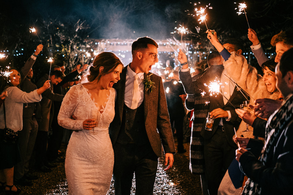 South Farm Christmas Wedding Lee Allison Photography Sparker Exit Send Off