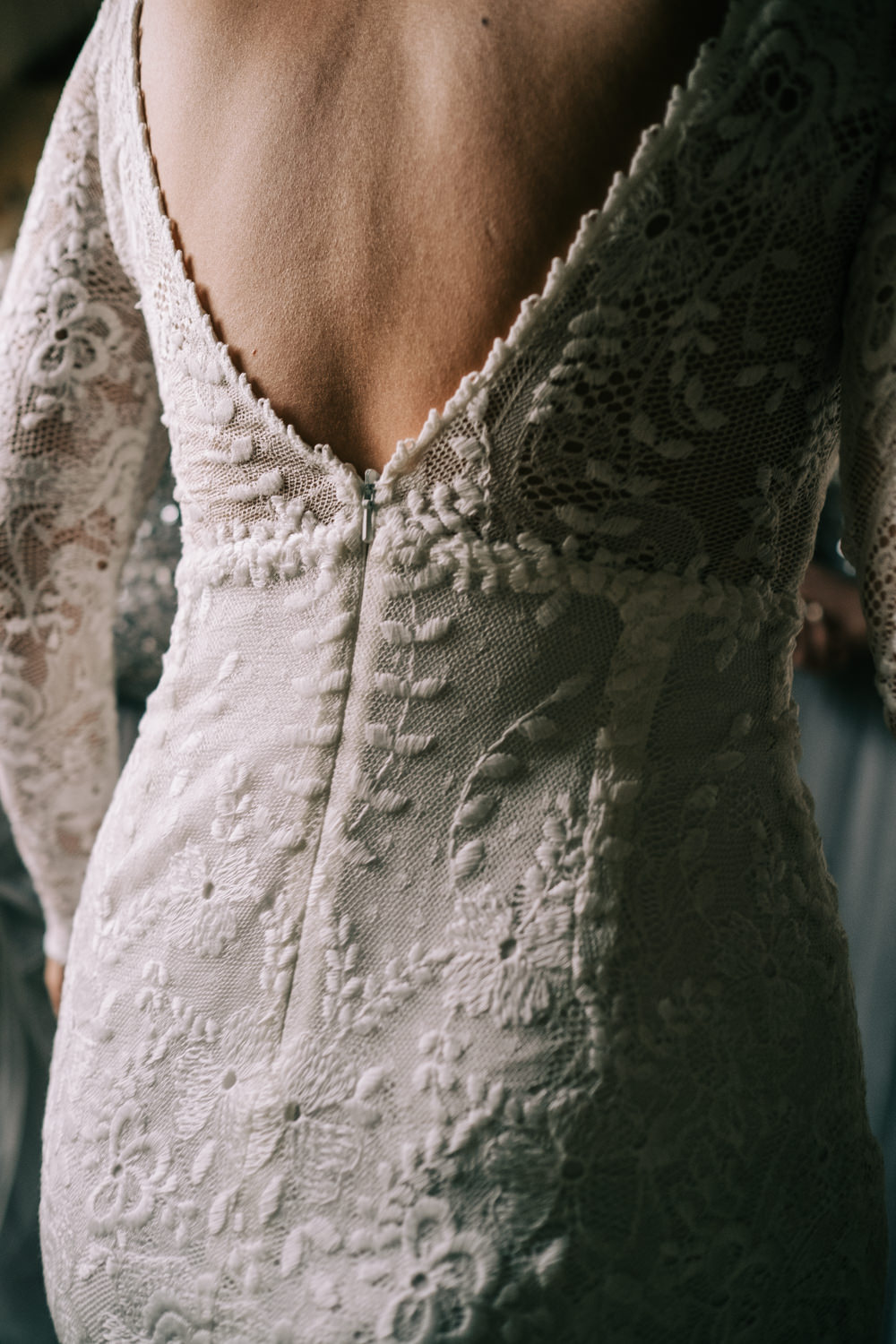 South Farm Christmas Wedding Lee Allison Photography Lace Dress Bride Bridal Gown