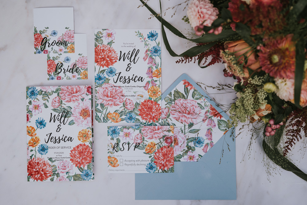 Stylish Floral Wedding Poppy Carter Portraits Stationery Invite Invitations