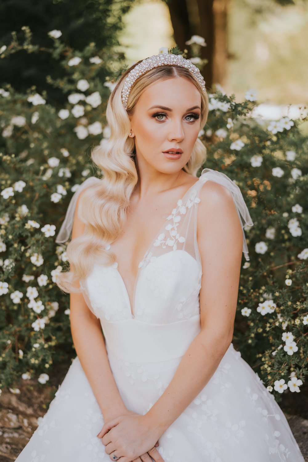 Stylish Floral Wedding Poppy Carter Portraits Dress Gown Tulle Bride Bridal