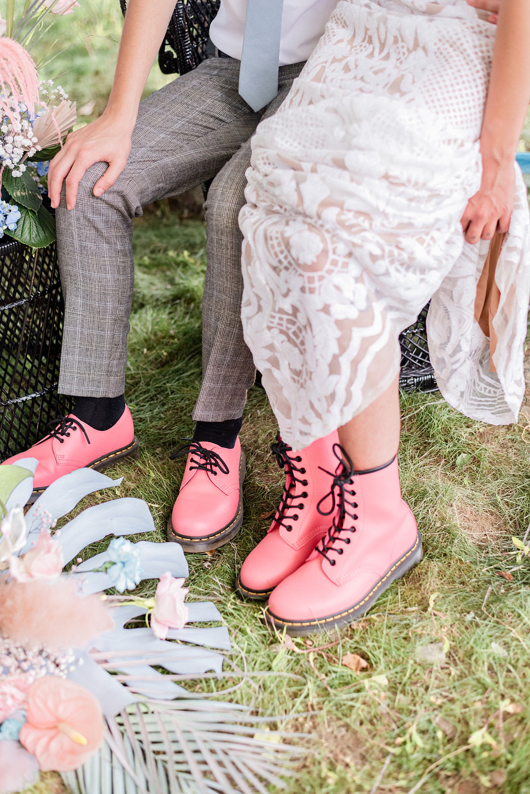 Pink Boots DMs Bride Whimsical Pastel Wedding Ideas Jennifer Nichole & Co Photography