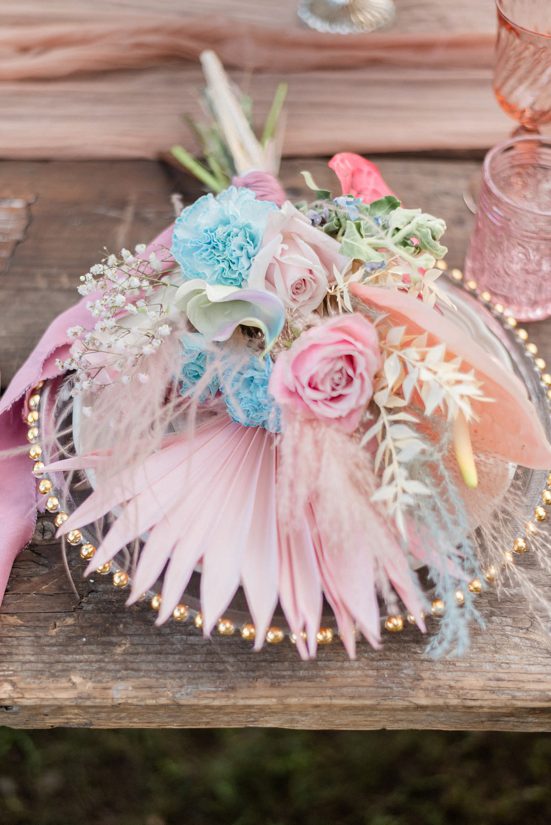 Place Setting Flowers Decor Whimsical Pastel Wedding Ideas Jennifer Nichole & Co Photography