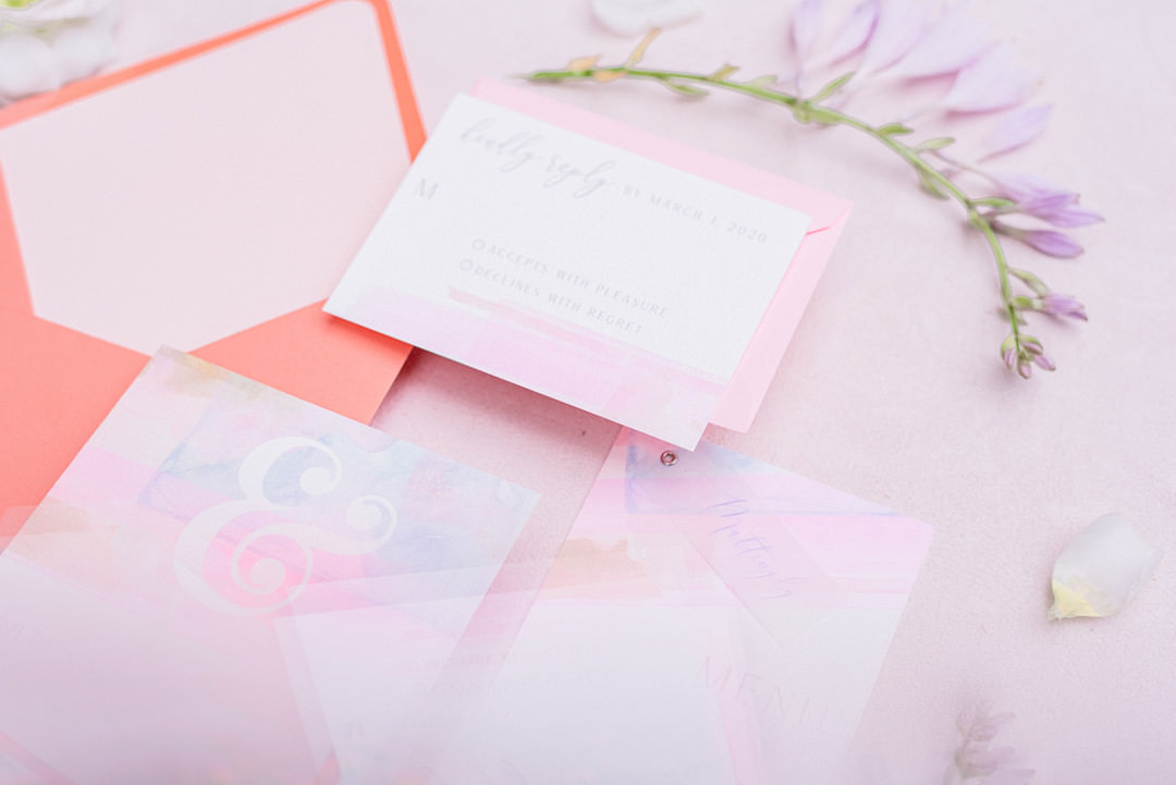 Stationery Invite Invitation Pink Whimsical Pastel Wedding Ideas Jennifer Nichole & Co Photography