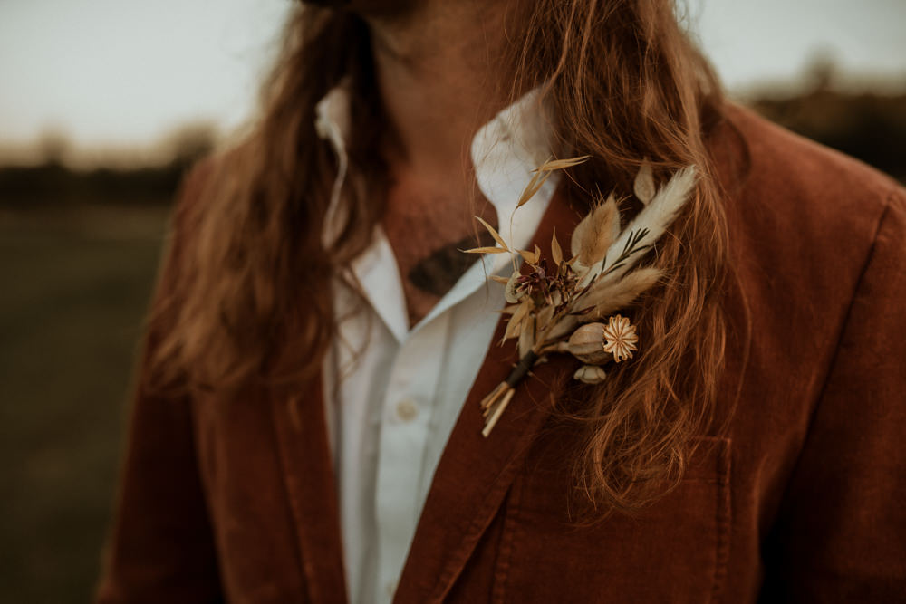Buttonhole Flowers Groom Wilderness Wedding Ideas Finn and the Fox Photography