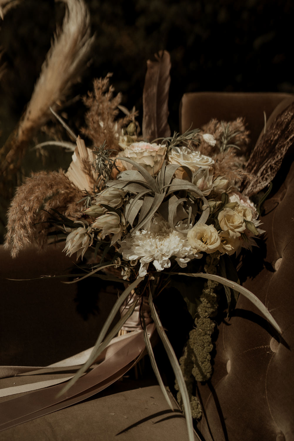 Bouquet Flowers Bride Bridal Pampas Grass Wilderness Wedding Ideas Finn and the Fox Photography