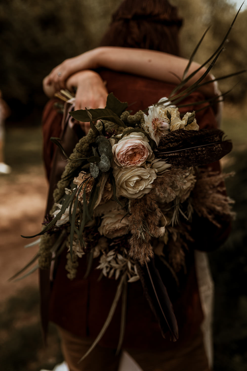 Bouquet Flowers Bride Bridal Pampas Grass Wilderness Wedding Ideas Finn and the Fox Photography