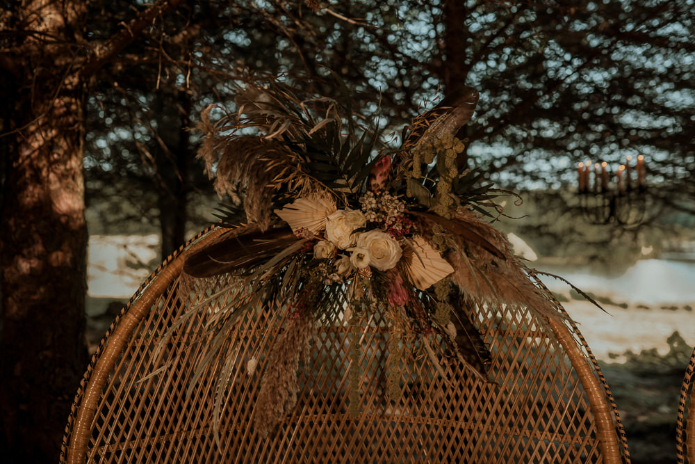 Peacock Chairs Flowers Wilderness Wedding Ideas Finn and the Fox Photography