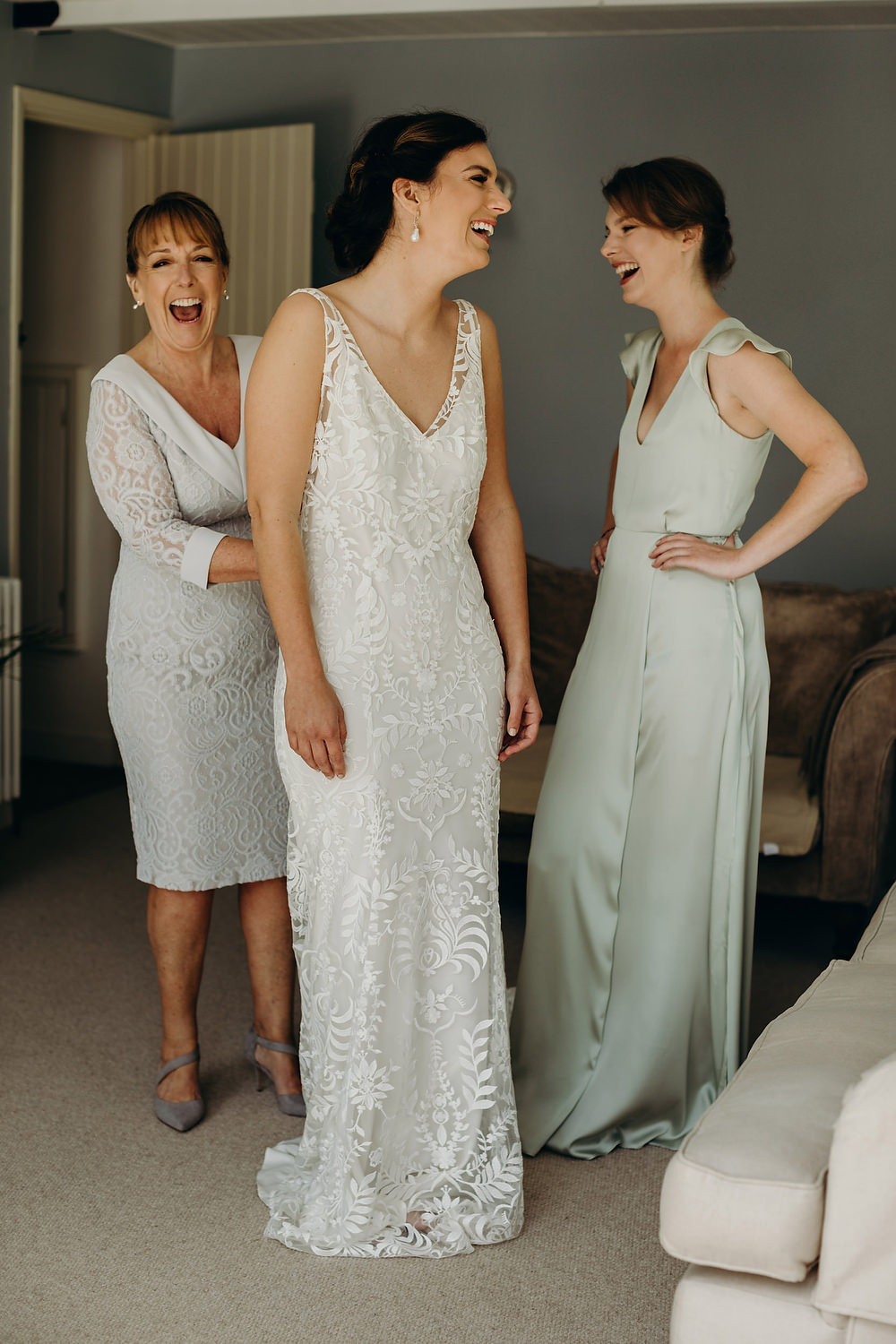Dress Gown Bride Bridal Straps Willowby by Watters Lace Berkshire Barn Wedding Richard Skins Photography