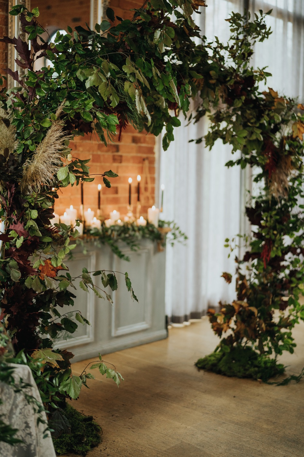 Moongate Flower Arch Ceremony Aisle Candles Carriage Hall Wedding Bloom Weddings