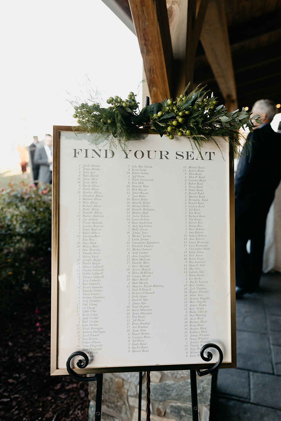 Table Plan Seating Chart Farmhouse Wedding Katherine Joy Photography