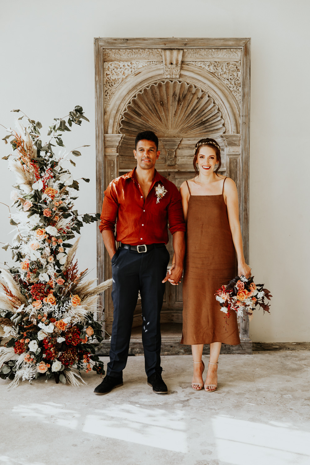 Hamswell House Wedding Oxi Photography Flower Installation Autumn Backdrop