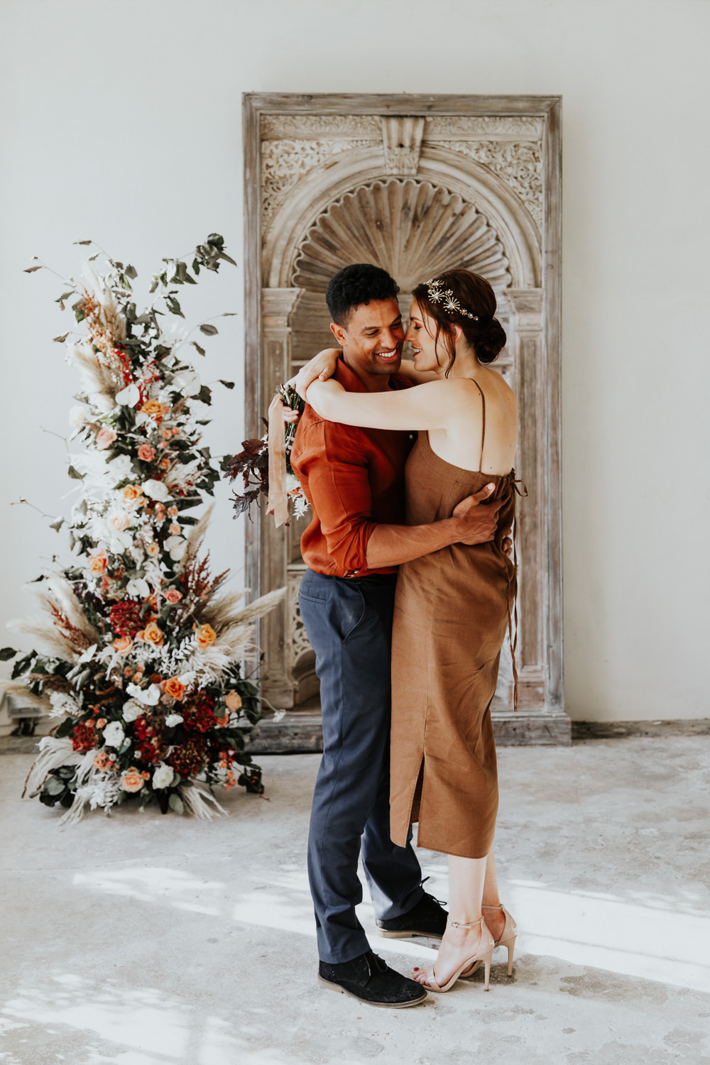 Hamswell House Wedding Oxi Photography Flower Installation Autumn Backdrop