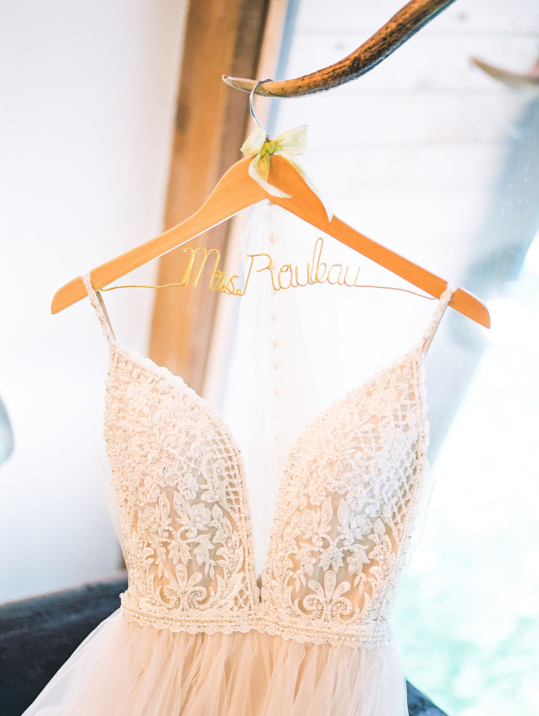 Dress Gown Hanger Wedding Mt Hood Elopement Katie Ann Photography