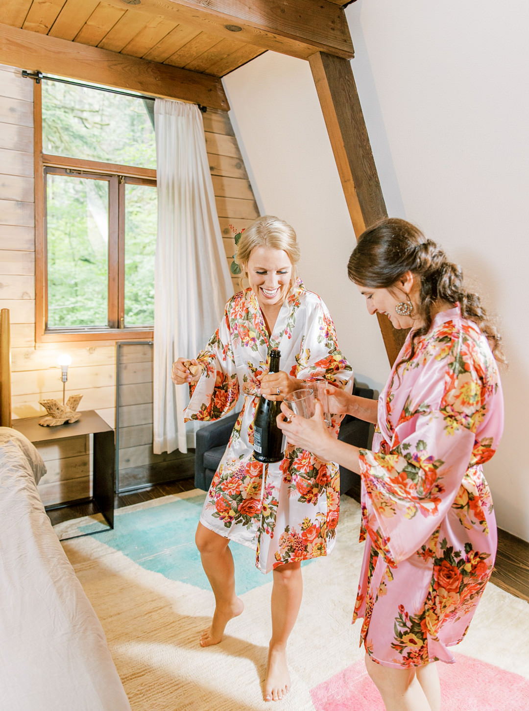 Bride Bridesmaid PJs Mt Hood Elopement Katie Ann Photography
