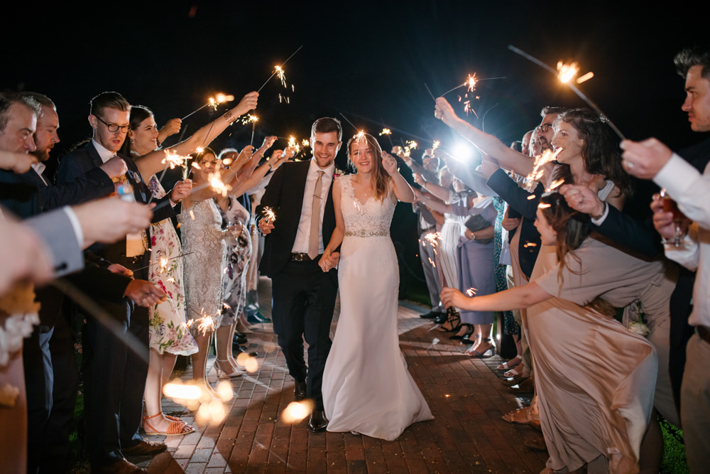 Sparkler Exit Send Off Offley Place Wedding Aden Priest Photography