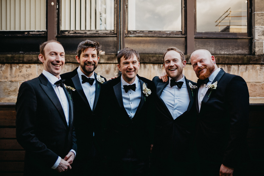 Groom Groomsmen Tux Tuxeodo Bow Tie 29 Glasgow Wedding Firefly and Embers