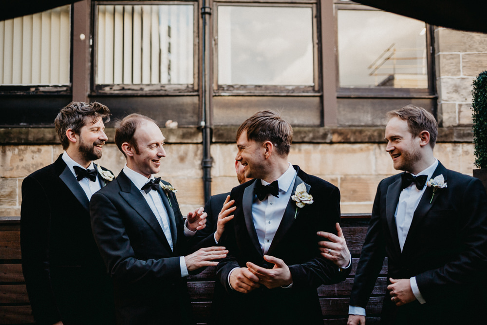 Groom Groomsmen Tux Tuxeodo Bow Tie 29 Glasgow Wedding Firefly and Embers