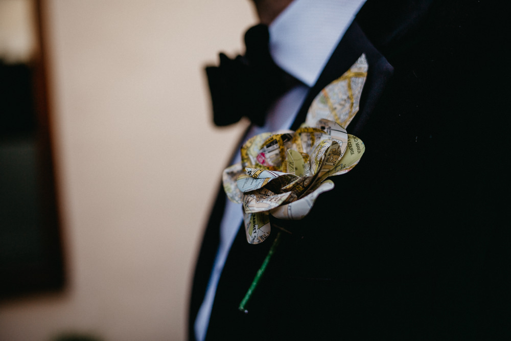 Groom Paper Buttonhole 29 Glasgow Wedding Firefly and Embers