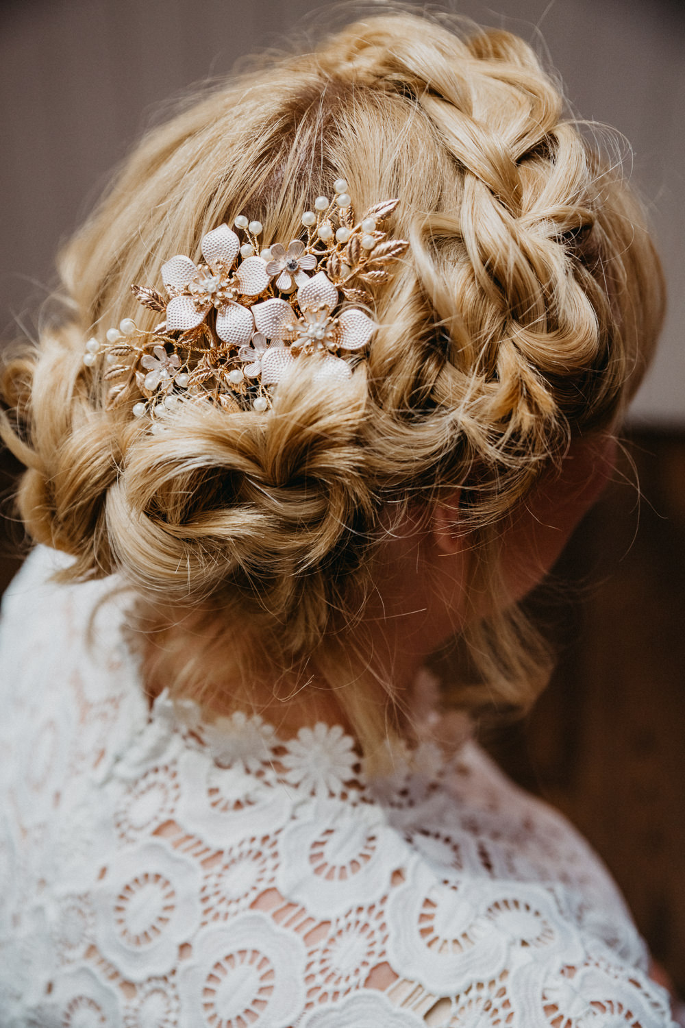 Bride Bridal Hair Style Up Do Plait Braid Halo 29 Glasgow Wedding Firefly and Embers