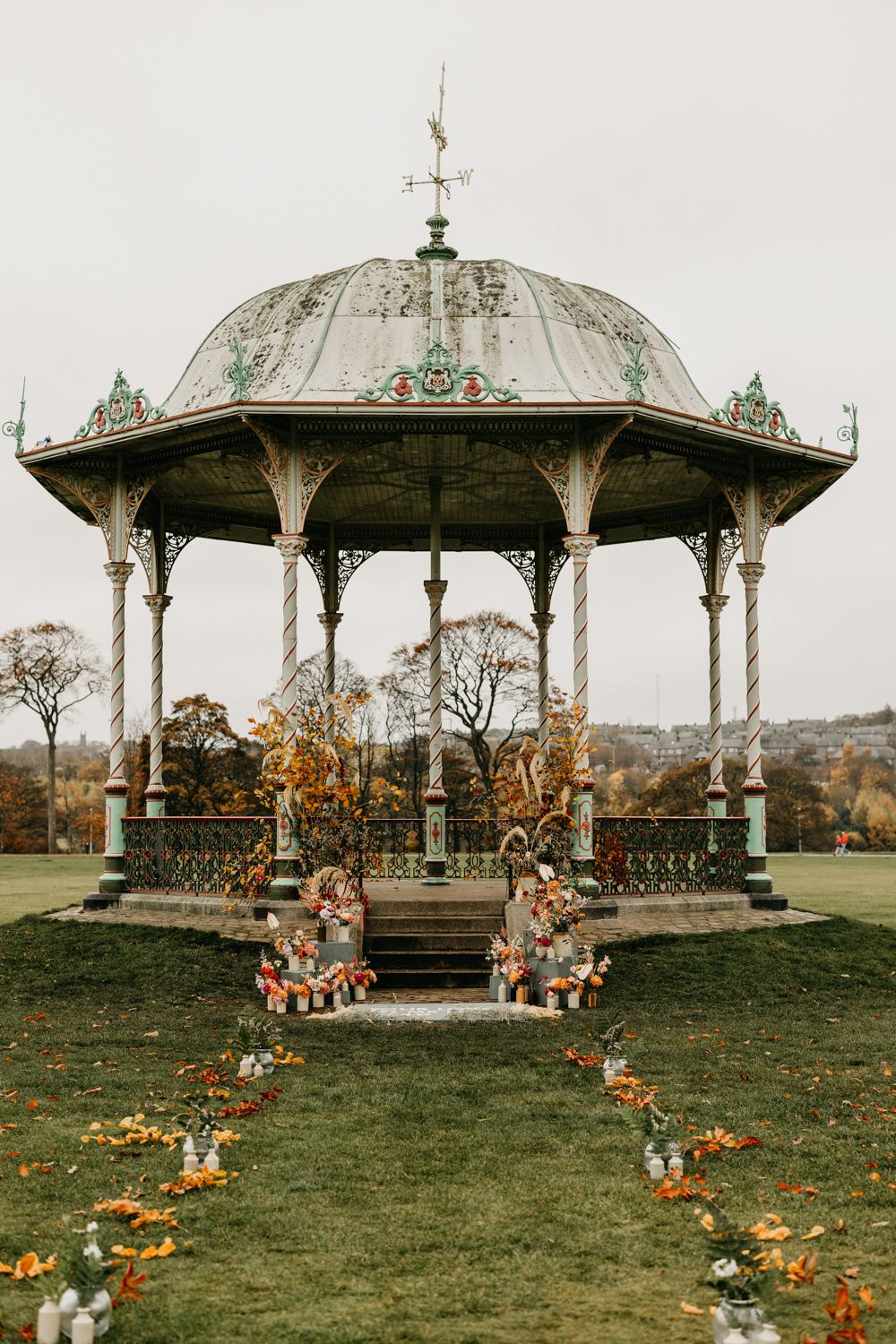 Bandstand Wedding Emma Lawson Photography Outdoor Ceremony Autumn Flowers