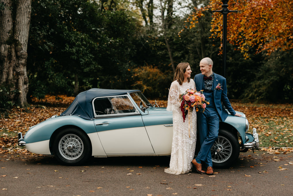 Vintage Car Transport Bandstand Wedding Emma Lawson Photography