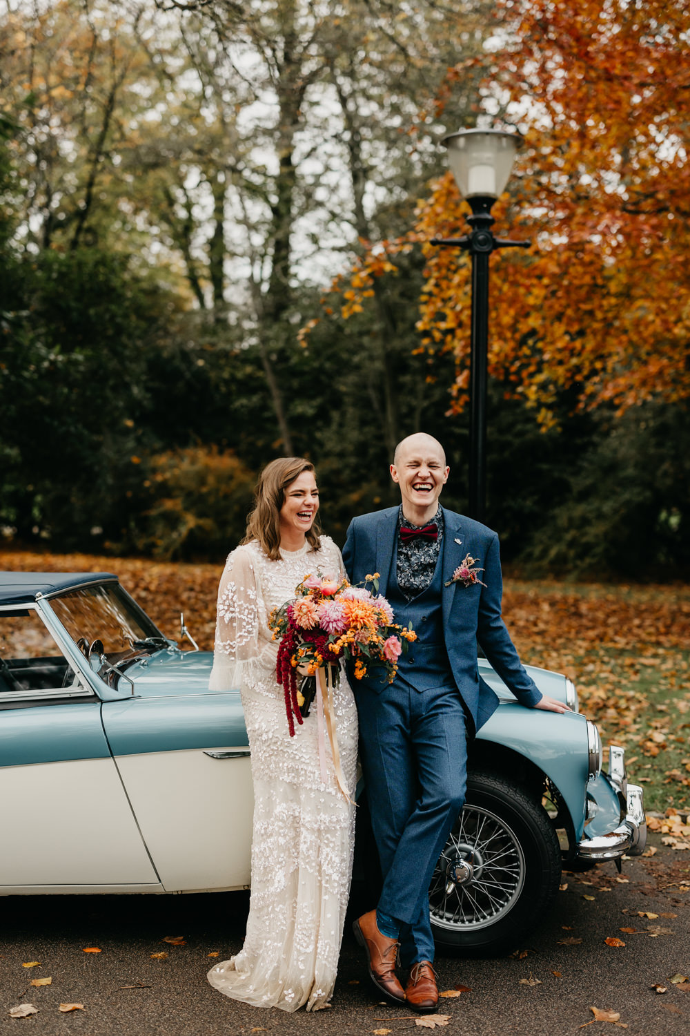 Vintage Car Transport Bandstand Wedding Emma Lawson Photography