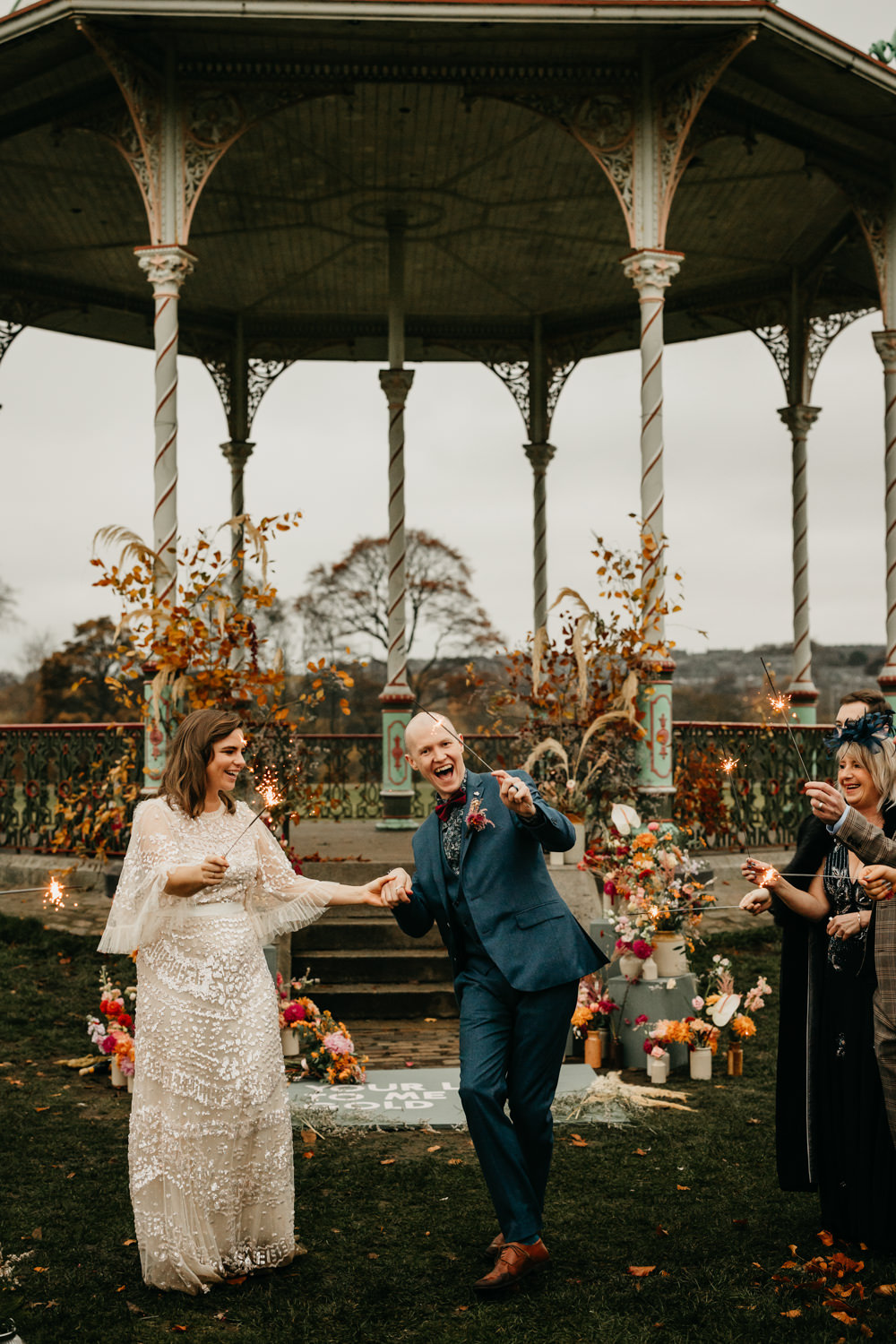 Sparklers Bandstand Wedding Emma Lawson Photography