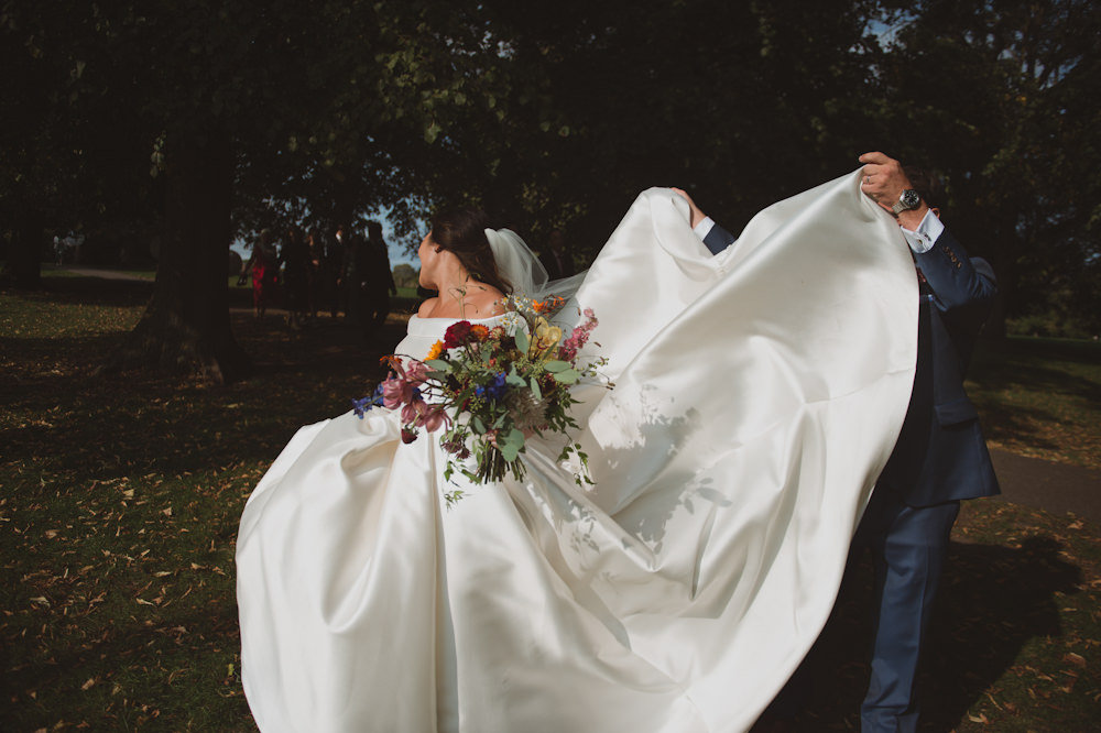 Dress Gown Bride Bridal Off Shoulder Bardot Ellis Bridal Bingham Riverhouse Wedding Sasha Weddings