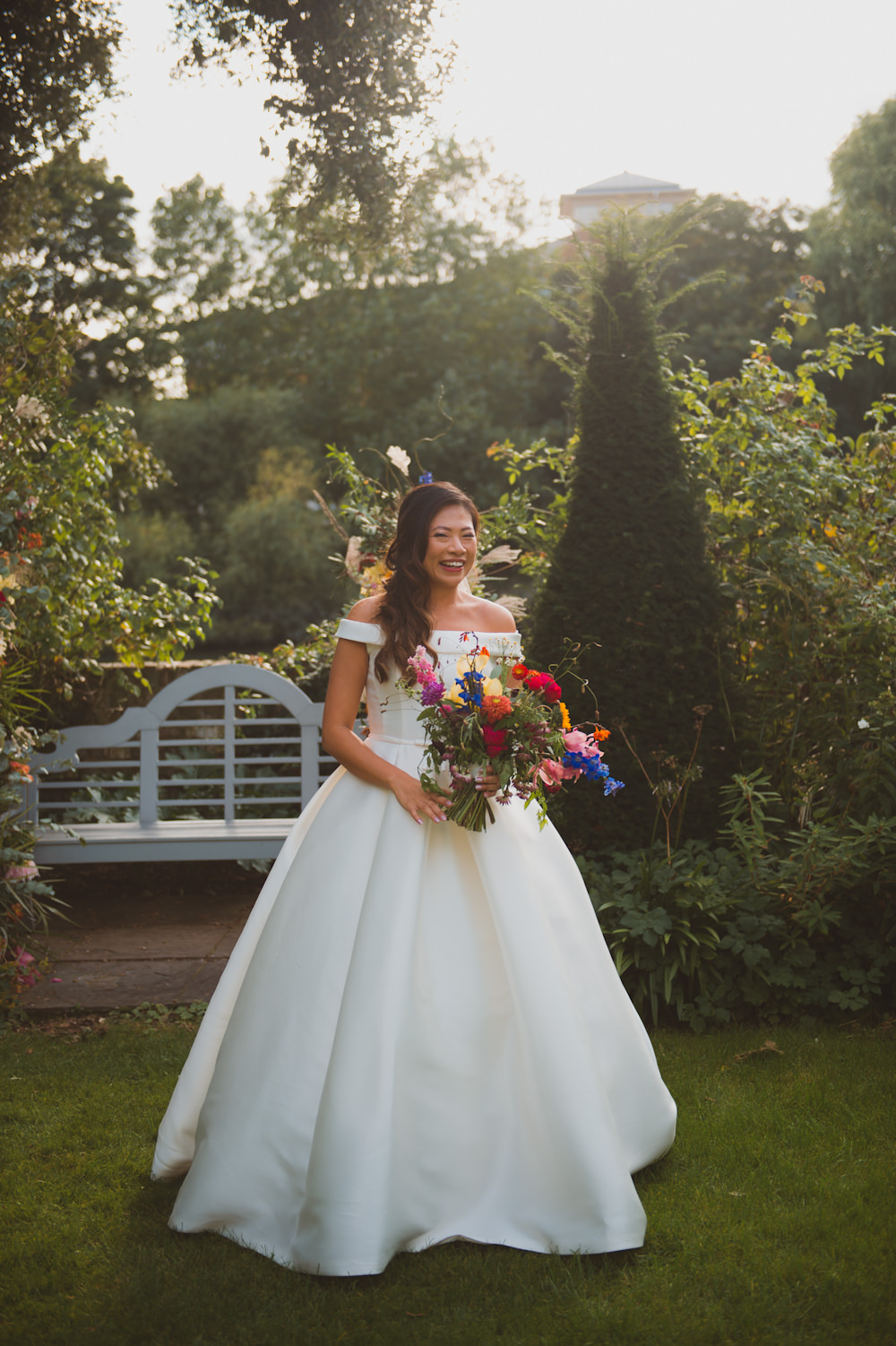 Dress Gown Bride Bridal Off Shoulder Bardot Ellis Bridal Bingham Riverhouse Wedding Sasha Weddings