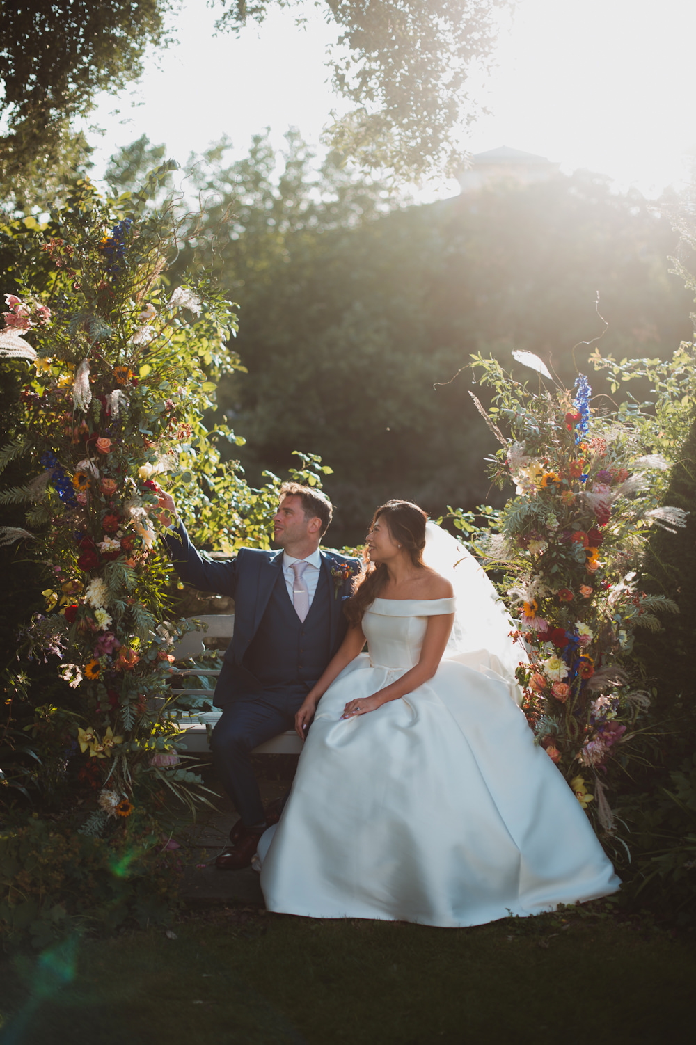 Bingham Riverhouse Wedding Sasha Weddings Flower Installation Backdrop Arch