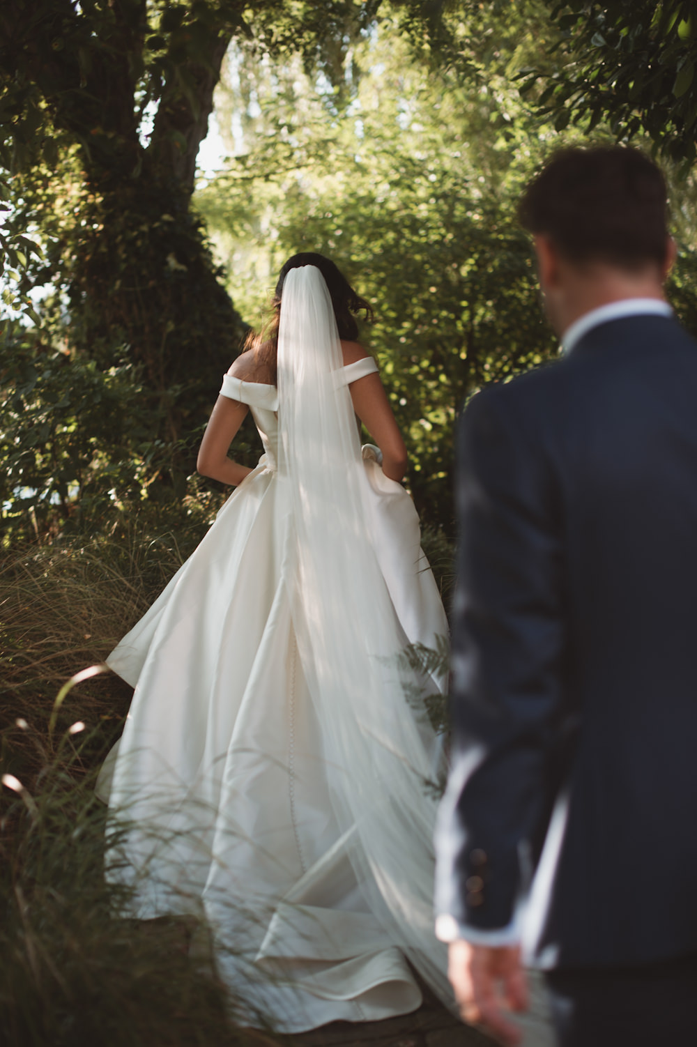 Dress Gown Bride Bridal Off Shoulder Bardot Ellis Bridal Bingham Riverhouse Wedding Sasha Weddings