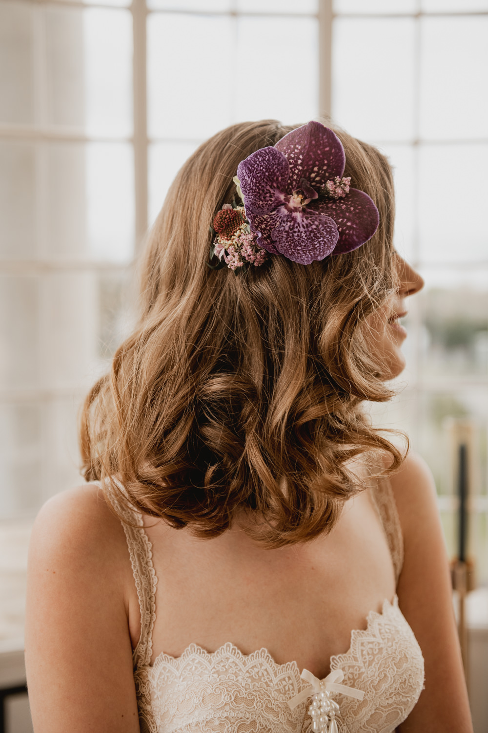 Bride Bridal Hair Waves Flower Bridgerton Wedding Ideas Cleya Asulon