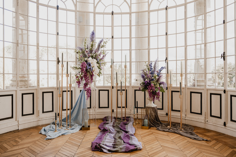 Flower Installation Ceremony Backdrop Candles Bridgerton Wedding Ideas Cleya Asulon