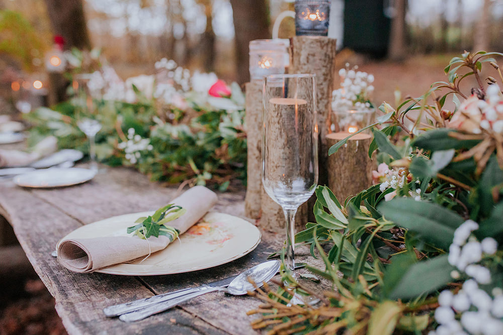 Table Tablescape Greenery Decor Candles Bronze Wedding Ideas Vladana Parker