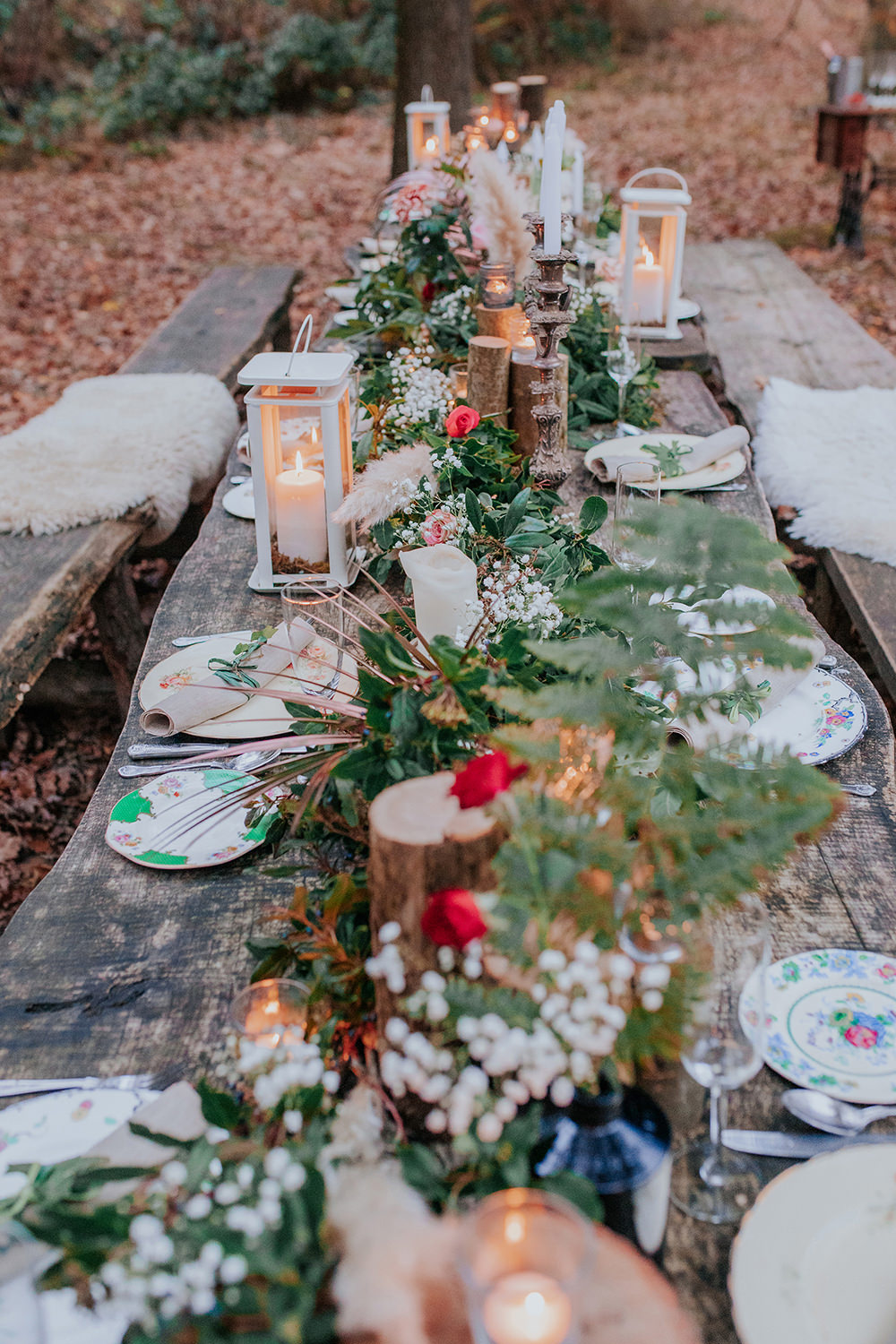 Table Tablescape Greenery Decor Candles Bronze Wedding Ideas Vladana Parker