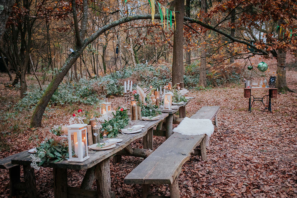 Table Tablescape Greenery Decor Candles Bronze Wedding Ideas Vladana Parker