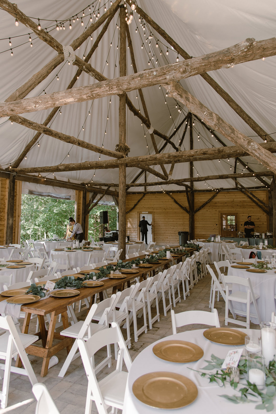 Marquee Festoon Lights Decor Chickamauga Wedding Taylor English Photography