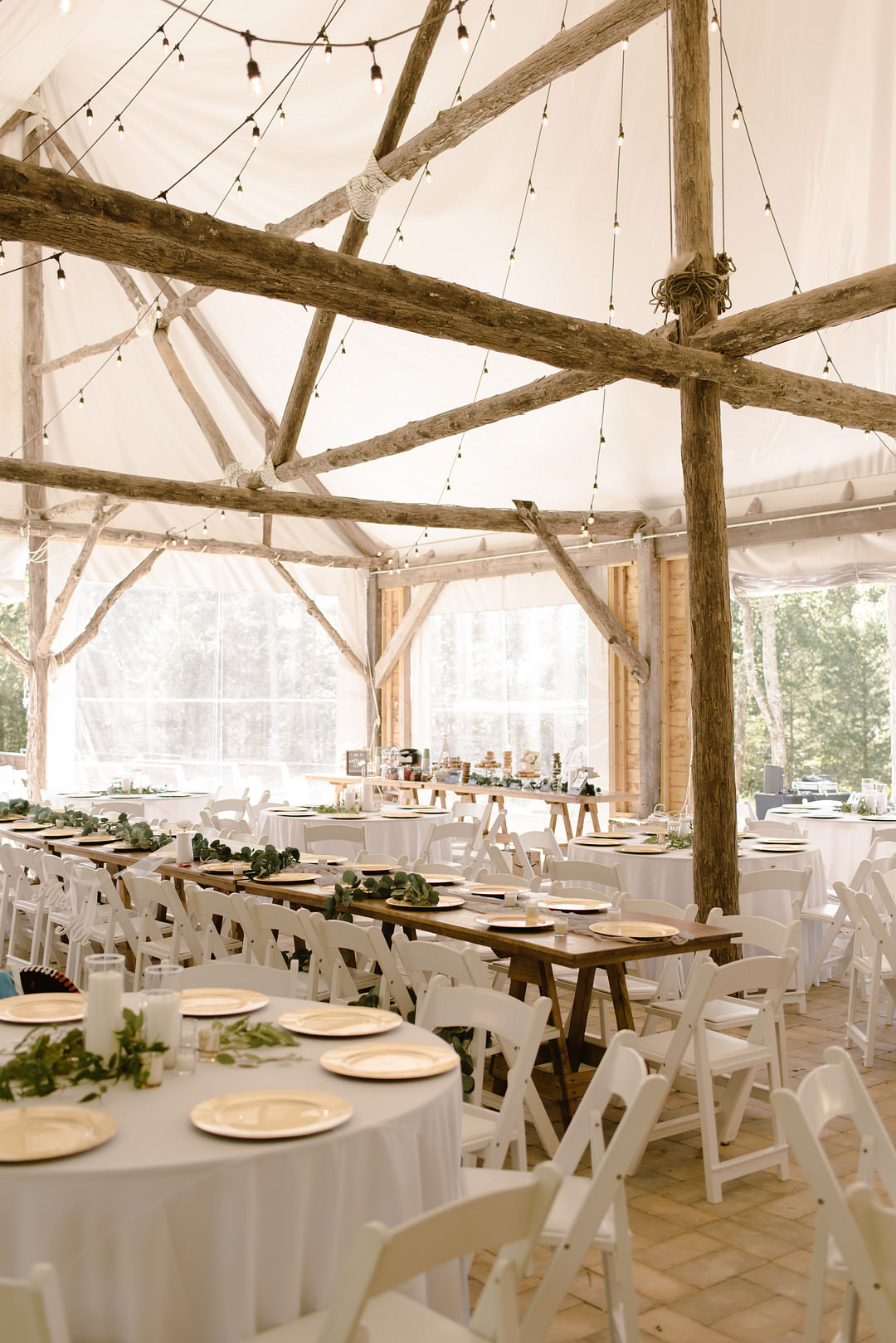 Marquee Festoon Lights Decor Chickamauga Wedding Taylor English Photography