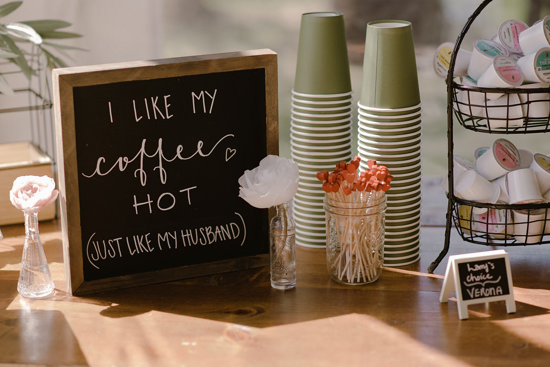 Coffee Bar Drinks Chickamauga Wedding Taylor English Photography