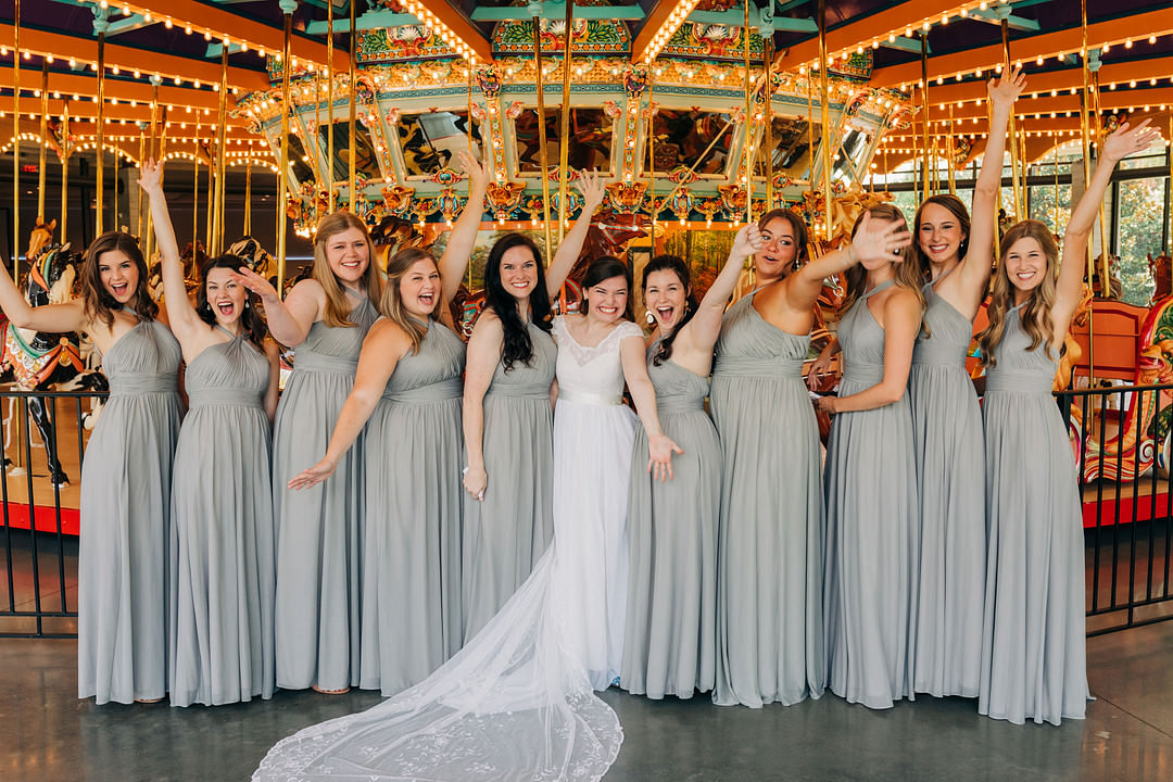 Bridesmaids Bridesmaid Dress Dresses Grey Colourful Museum Wedding Taylor Square Photography